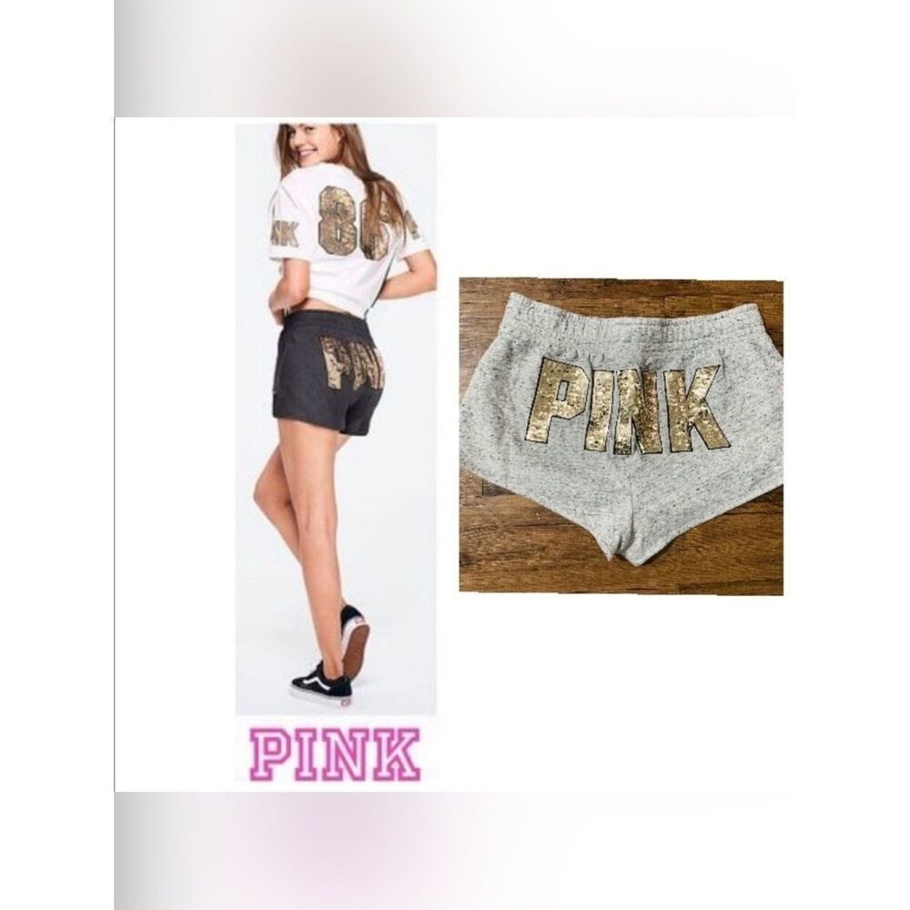 VS PINK BLING RETRO SHORTS L